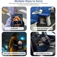 thumbnail image 5 of Large Cat Backpack Carrier Expandable Pet Carrier Backpack for Small Dogs Medium Cats Fit Up to 18 Lbs, Dog Backpack Carrier, Foldable Puppy Backpack Carrier for Travel, Hiking,Grey, 5 of 7