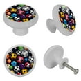 thumbnail image 4 of Football Fluorescent Drawer Pulls with Screws – Round 4-Pack, Glow-in-the-Dark Knobs for Cabinets, Wardrobes, Dressers – Kitchen Hardware, Cabinet Pulls, Door Knobs, 4 of 6