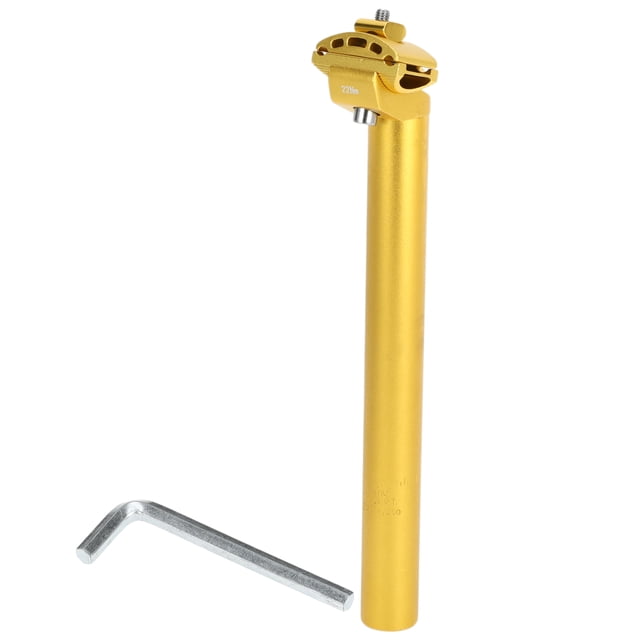 Poste de asiento de bicicleta Unique Bargains 30.4x300mm, tubo de asiento de bicicleta de aleación de aluminio tono dorado, extra largo y ajustable