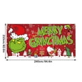 thumbnail image 2 of Decoración navideña del Grinch, pancarta navideña para puerta de garaje, decoración navideña para pared exterior de garaje, pancarta navideña para colgar en la puerta del garaje, pancarta navideña par, 2 of 2