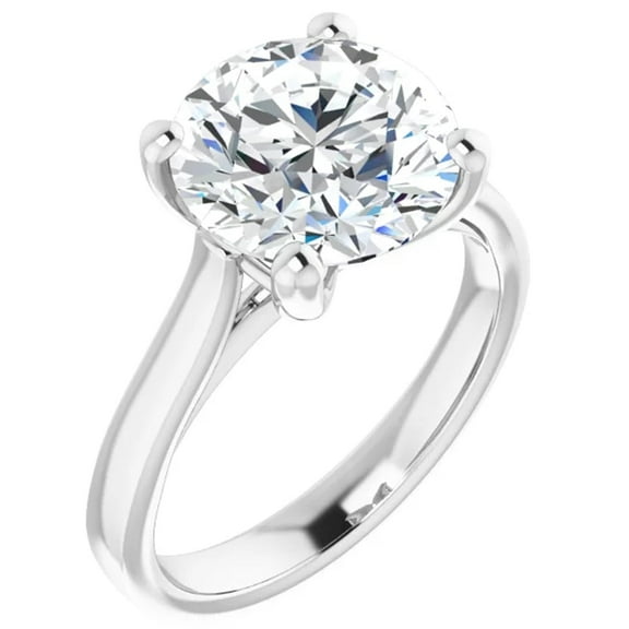 Sylvie 3 Carat Lab Diamond Engagement Ring Solitaire Round Brilliant