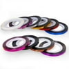 10pc 3mm Shiny Metallic Nail Art Striping Tapes
