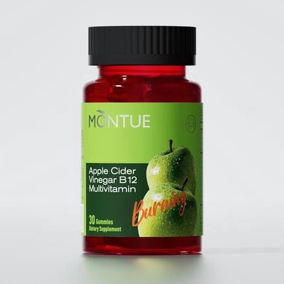 Apple Cider Vinegar Gummies B12 Multivitamin,ACV Supplement Gummy Vitamins,Vegetarian Supplement for Women & Men,Non GMO,Support Normal Energy Levels & Gut Health