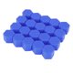 thumbnail image 1 of 20Pcs Cubiertas Cubo Tuerca Rueda Silicona Azul Coche 19mm Tapas Anti-Polvo, 1 of 1