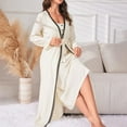 Fancifize Robe Sets for Women 2 Pieces Nightgown Long Sleeves Bathrobe