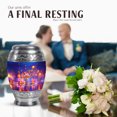 thumbnail image 4 of JAGASY Pink Flamingo Cremation Urn for Ashes Adult Male, Blue Keepsake Urns for Human Ashes, Lotus Flowers & Water Lily Decorative Urns for Parents, Small Handmade Urn for Mother & Father, (3 Inch), 4 of 7