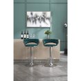 thumbnail image 2 of Set of 2 Height-Adjustable Green Bar Stools / Firm Seat for Long-Term Use, 2 of 6