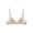 Beige, variant on Women's Sexy Lace Lingerie See Through Triangle Plunge Bras Small Breast Gathering No Underwire Breathable Daily Underwear