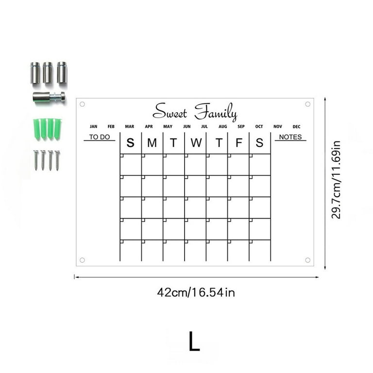 Arts And Crafts for Kids Ages 8-12 Girls Birthday Stationery Cards And  Envelopes Set Wall Acrylic Weekly Planner Board Clear Dry Erases Calendar  Planner Reusable Weekly Daily To Do List Board -