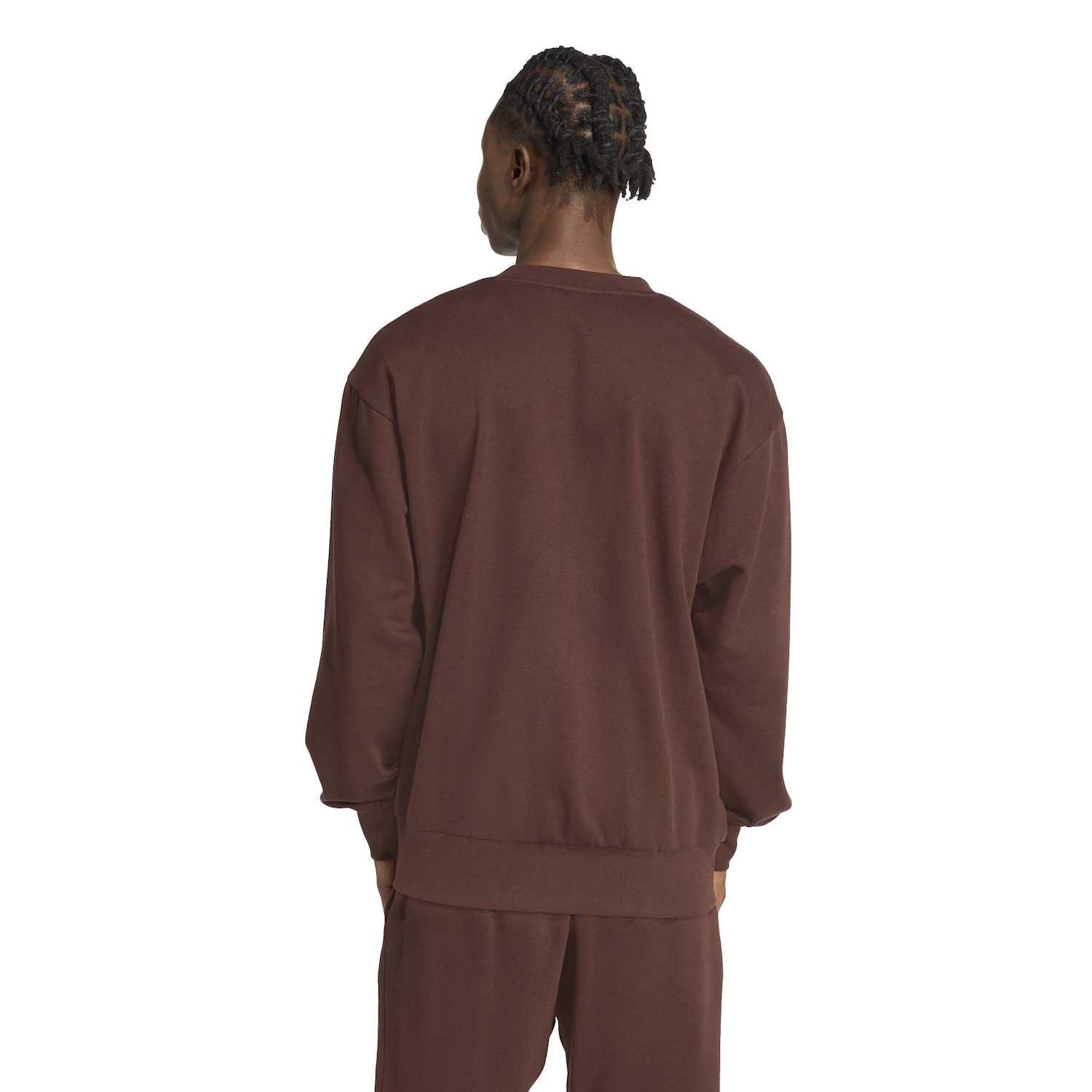 Men's adidas Feel Cozy Fleece Sweatshirt Color: Dark Brown Size: L