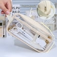 thumbnail image 4 of Étui à Crayons Sac à Stylos Transparent Étui Marqueur Pochette Multifonction Organisateur Boîte Transparente, 4 of 5