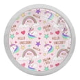 thumbnail image 1 of 4PCS Round Unicorn Cabinet Fluorescence Knob Glowing in the Dark Furniture Drawer Pulls Handle with Screws, 1 of 5