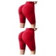 thumbnail image 3 of Pantalones cortos de yoga Sonducket para mujer verano Cintura alta Levantamiento de glúteos Rojo S 2Conjunto, 3 of 6