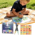 thumbnail image 4 of 24 Pack Dual Brush Tip Glitter Markers, 48 Colors, 20ml Metallic Shimmer Paint Pens for Card Making, DIY Crafts, Graffiti, Journaling, Writing & Adult Coloring, Non-Toxic Art Supplies, 4 of 9