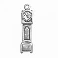 thumbnail image 1 of Sterling Silver 30" .8mm Box Chain 3D Small Upright Grandfather Clock Pendant Necklace, 1 of 2