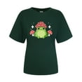 thumbnail image 4 of ZMHEGW T Shirts For Women Loose Fit Cute Shirt Mushroom Shirt Short Sleeve Print Womens Tops, 4 of 5