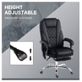 thumbnail image 5 of Vinsetto Black Massage Executive Office Chair, Heated Reclining Computer Chair with Footrest, Velvet Polyester Swivel Desk Chair for Home Office, 26.5"W x 28.25"D x 46.75"H, 5 of 9
