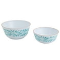 thumbnail image 3 of INFUSE 2 Piece Lebrillo Pattern Melamine Serving Bowls Set for Outdoor Parties Entertaining, Aqua, 3 of 4