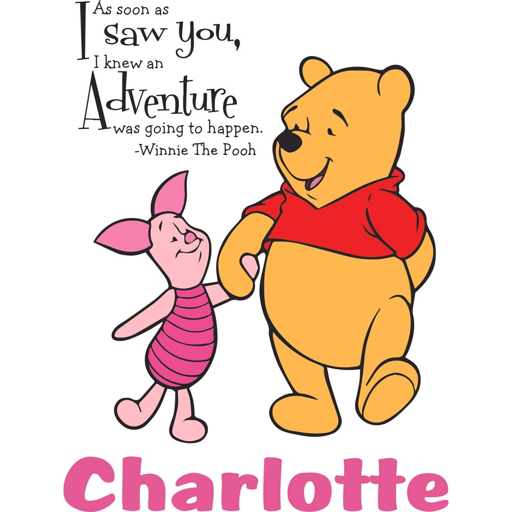 Winnie The Pooh And Piglet Pig Cartoon Customized Wall Decal Custom