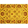 thumbnail image 1 of Ahgly Company Machine Washable Indoor Rectangle Abstract Yellow Modern Area Rugs, 4' x 6', 1 of 4