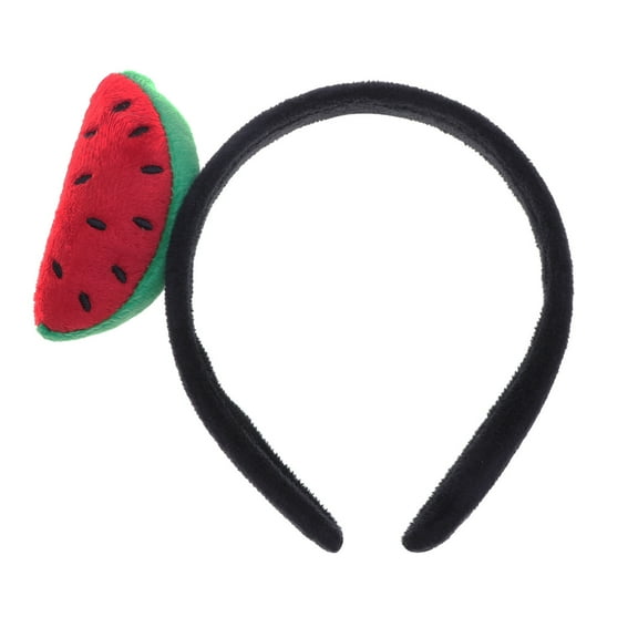 SEWCHICS Black Watermelon Hair Hoop Plush Headband for Kids Party Decor Cosplay Accessories