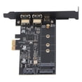 thumbnail image 1 of PCI-E To USB 3.0 PCI Express Card, PCI-E USB 3.0 Type C Adapter Stable Built in Current Protecting PCB with Fittings for 32 Bit 64 Bit System, 1 of 7
