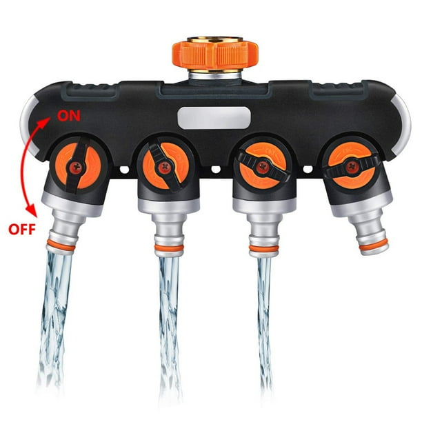 Sprinklers For Yard Garden Connectors 4 Rubberized Distributor Water Way Splitter Hose Hose