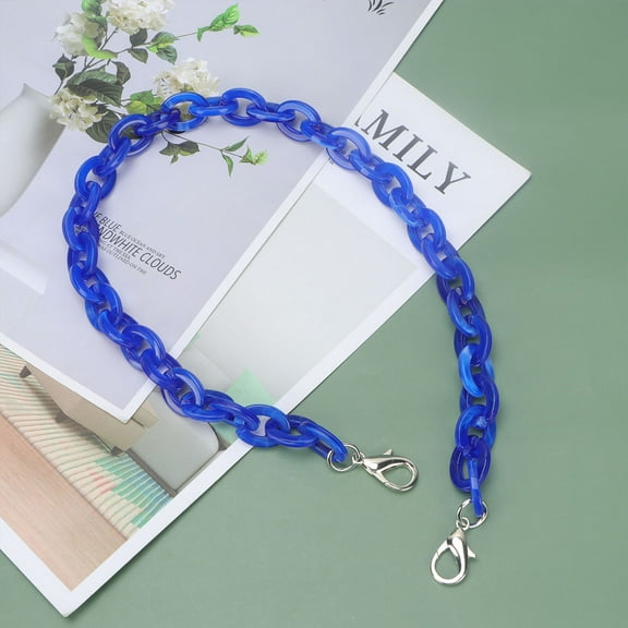 LOLIPPYY Blue Bag Chains with Alloy Buckle for Easy Install DIY Handbag Straps Replacement