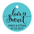 thumbnail image 1 of 100 PCS Love is Sweet Customized Hang Tags Personalized Wedding Favor Gift Paper Tag, 1 of 1