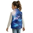 thumbnail image 3 of Pzuqiu Axolotl Girl Outerwear Vest Size 4 Lightweight Zipper Winter Sleeveless Jacket with Pockets Fleece Soft Warm Sleeveless Jacket for Spring Fall Fall Outfits for Girls, 3 of 7