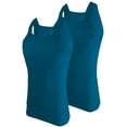 thumbnail image 4 of Different Touch 2 Pack Assorted Colors G-unit Tank Tops Square Cut Muscle Rib for Men, 4 of 4