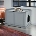 thumbnail image 2 of Pefilos 29" Cat Litter Box Furniture, Cat Washroom, Hidden Litter Box Cover, Dog Proof Cat Litter Boxes Enclosure, Cat House, Gray, 2 of 7