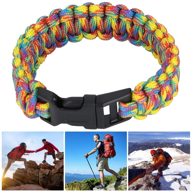 Zyyini Camping Paracord Survival Bracelet,Survival Paracord Bracelet, Paracord Bracelet for Men Women Outdoor Survival Bracelet with Parachute  Cord 