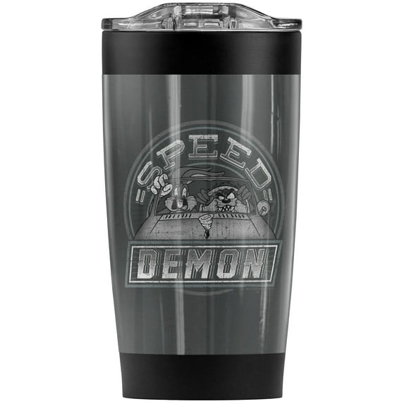 Looney Tunes Speed Demon Stainless Steel Tumbler 20 oz Coffee Travel Mug/Cup, Vacuum Insulated & Double Wall with Leakproof Sliding Lid | Great for Hot Drinks and Cold Beverages