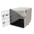 thumbnail image 3 of Abstract Dog Crate Cover, Monochrome Pattern in Geometric Ornamental Style Concentric Rhombuses Motif, Easy to Use Pet Kennel Cover for Dogs, 35" x 23" x 27", Warm Taupe White, by Ambesonne, 3 of 6