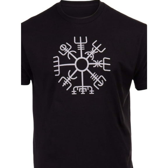 Payeah Nordic Viking Rune Compass Norse Germanic Icelandic Pagan Magic Symbol T-Shirt
