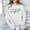 White, variant on Women's Casual Loose Fit Hoodie Without Hood Stylish Fashion For Everyday Wear Hoodie Top Light Hoodie Full Zip Auntie Sweatshirt for Women Hooded Zippe Jackets Distressed Sweatshirt Ladies Sweat
