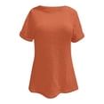 thumbnail image 4 of Womens Athletic Tops Womens Loose Fit Running Tops Short Sleeve Raglan Shirt Women T Shirts Summer Tee Women Summer dish Top Lightweight Workout Shirts Compression T Shirt Short Orange L, 4 of 4