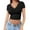 Black, variant on Shirts for Women, Women's Soft Workout Sexy Slim Casual Short Sleeved V Neck Crop Top Womens Tops Spring Summer Tops for Women Black M