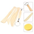 thumbnail image 3 of Shisuyan Pottery Clay Shaping Tools Stainless Steel Wood 1 Set 8.1X0.8X0.8in, 3 of 9
