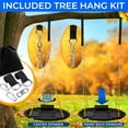 thumbnail image 4 of SereneLife 40" Saucer Swing - Outdoor Swing Set with Heavy-Duty Chains & Hanging Kit, Swinging Seat Spinner with Pillow & Carry Bag, Weatherproof, Water-Resistant, Supports Up to 700 lbs, Black, 4 of 7