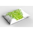 thumbnail image 2 of Ambesonne Exotic Pillow Sham, Asian Boho Tree Print Art, 26" X 20", Lime Green, 2 of 2