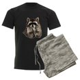 thumbnail image 6 of CafePress - Cute Humorous Watercolor Raccoon Blowing A Kiss Pa - Men's Dark Loose Fit Cotton Pajama Set, 6 of 7