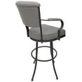 thumbnail image 2 of Miami Extra Tall 34" Metal Bar Stool - Noam Base - Ash Fabric - Gray, 2 of 2