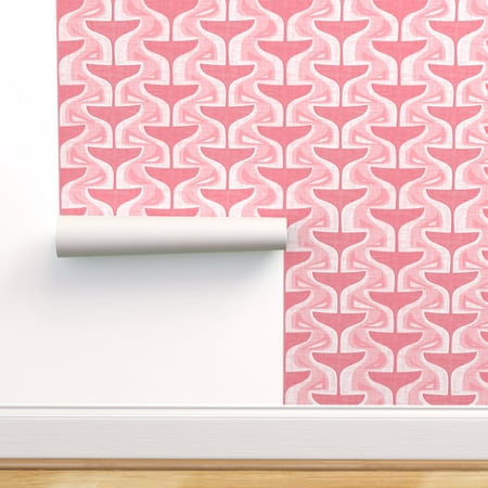 

Removable Wallpaper 12ft x 2ft - Pink Champagne Year Celebration Party Glasses Custom Pre-pasted Wallpaper by Spoonflower