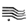 thumbnail image 1 of 4 piezas de rieles de chasis de coche RC 1/10, piezas de repuesto profesionales, fáciles de instalar Negro, 1 of 9