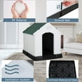 Large Dog House Plastic Dog Kennel Indoor Outdoor for Large Dogs, 39