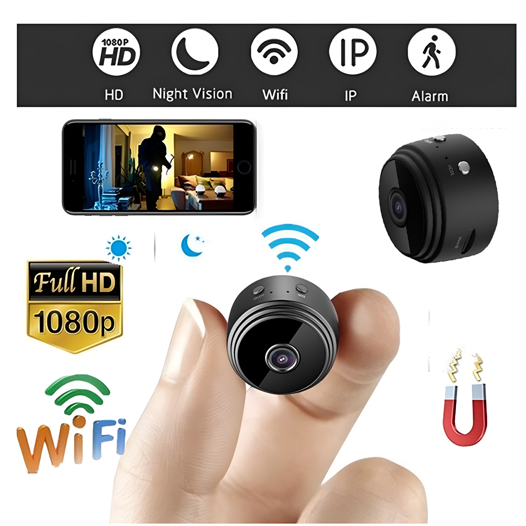 1080P HD Mini WiFi Camera X5 SmartCam Wireless Night Vision For Home Pet Baby Monitor Indoor Outdoor
