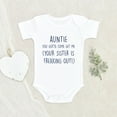 thumbnail image 2 of Funny Aunt Baby Clothes - Auntie Your Sis Is Freaking Out Pun Baby Clothes - Aunt Baby Clothes, 2 of 4