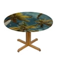 thumbnail image 3 of PIKWEEK Outdoor Picnic Camping and Indoor Kitchen Dining Party Palm Leaves Tablecloth White, 3 of 8
